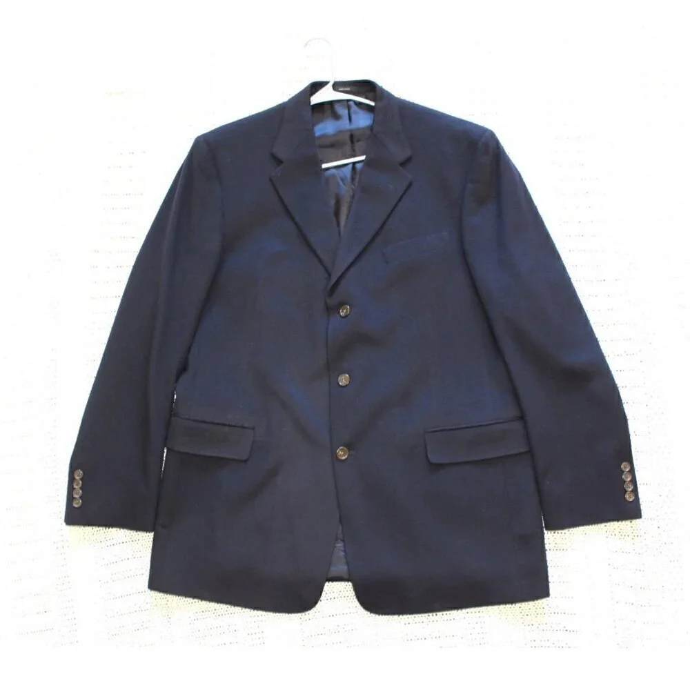 Vtg Hart Schaffner Marx 100% Cashmere Jacket Men Blazer union Made Loro Piana XL